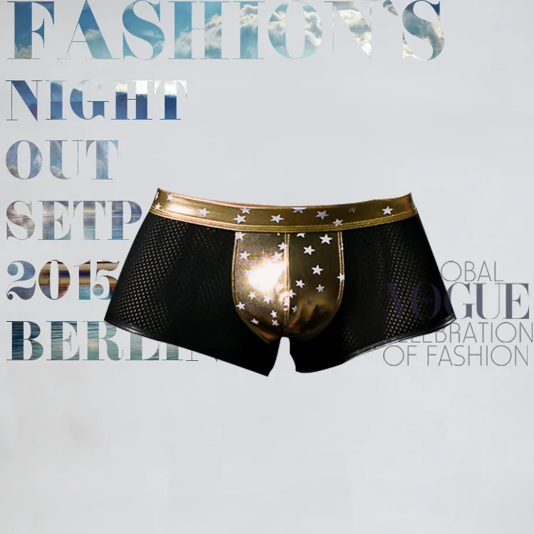 

Sexy Gay Underwear Men Boxers Shorts Man Printed Mesh Breathable Middle Waist U Convex Pouch Underpants Male S-XL High Quality