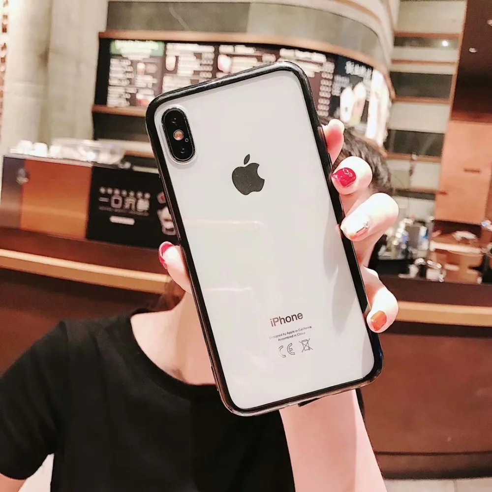 Чехол для iphone XS Max XR X Жесткий Пластиковый Акриловый Прозрачный чехол 6 6S 7 8 Plus |