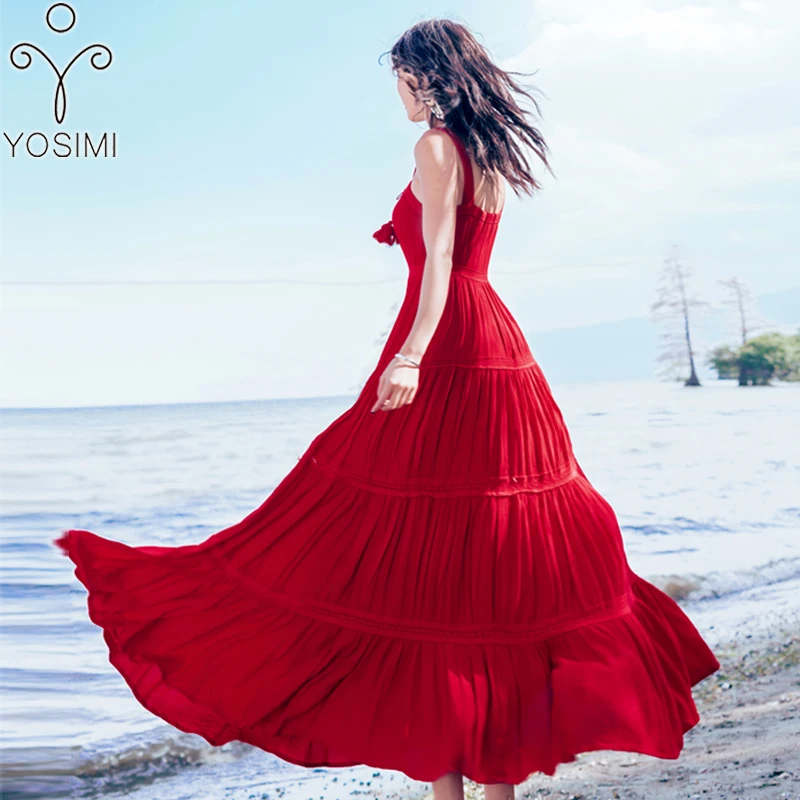 Фото YOSIMI White Sleeveless Dress 2019 Summer Red Cotton and Linen Long Women Vintage Female Vestidos Sexy Party Night Club Женская одежда YOSIMI White Sleeveless Dress 2019 Summer Red Cotton and Linen Long Women Vintage Female Vestidos Sexy Party Night Club Женская одежда