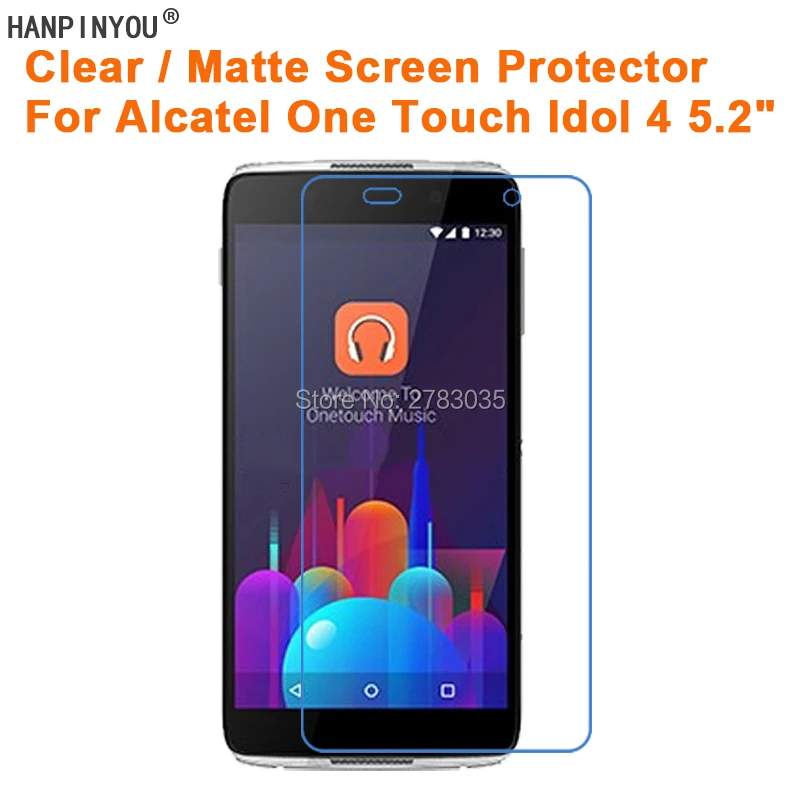 Для Alcatel One Touch Idol 4 Idol4 5 2 &quotHD Прозрачная/Антибликовая матовая защитная пленка (не