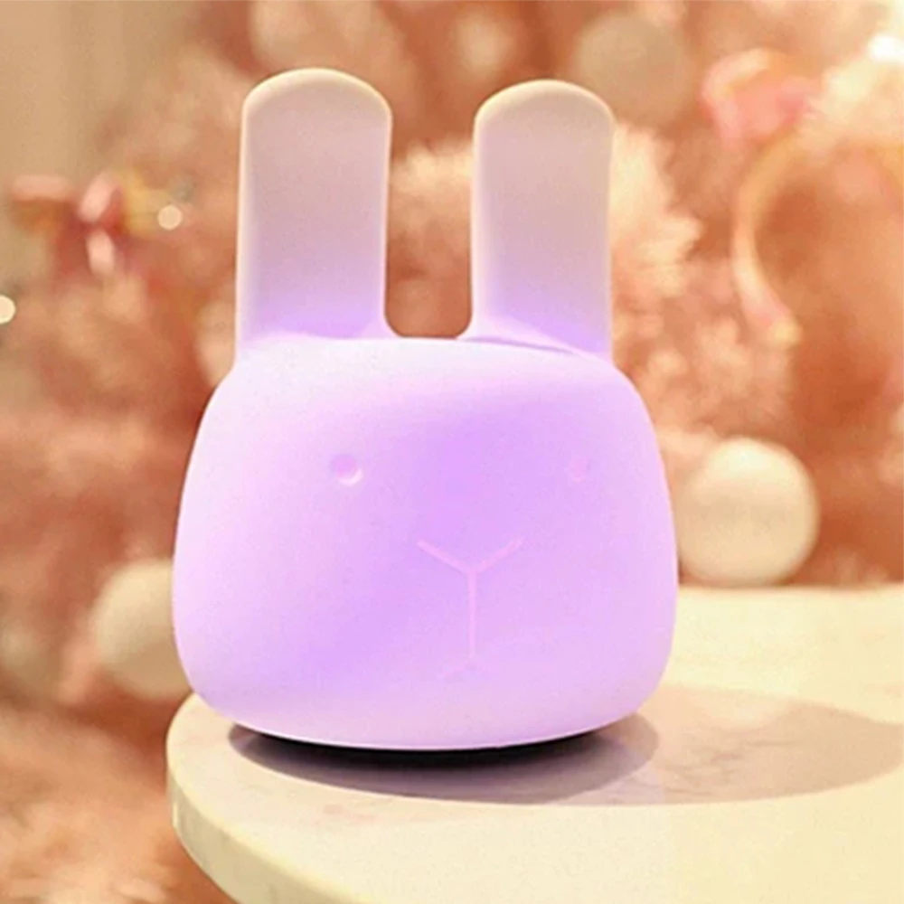 

Rechargeable Cute LED Animal Night Light 8 Colors pat Control Night Lamp Panda Rabbit Dog For Kids Baby Gift