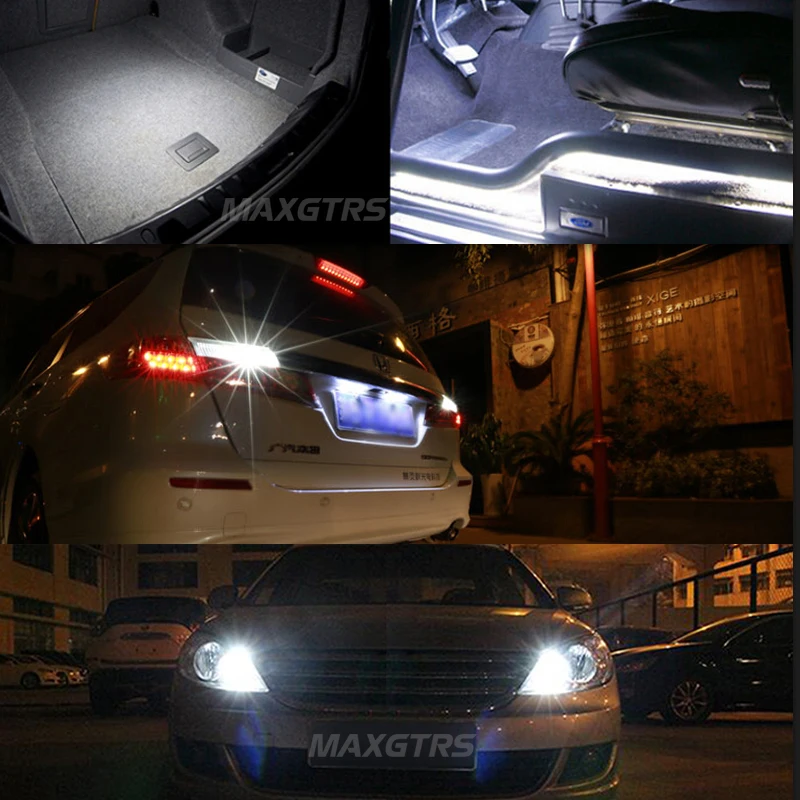 2x T10 194 W5W 15 Вт Высокая мощность Cree чип XP-E CANBUS без ошибок Белый светодиодный обновленный DRL резервная обратная карта купольные боковые индикаторы