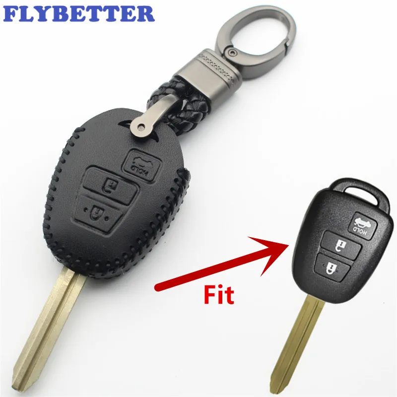 Защитный чехол FLYBETTER из натуральной кожи для дистанционного ключа с 3 кнопками