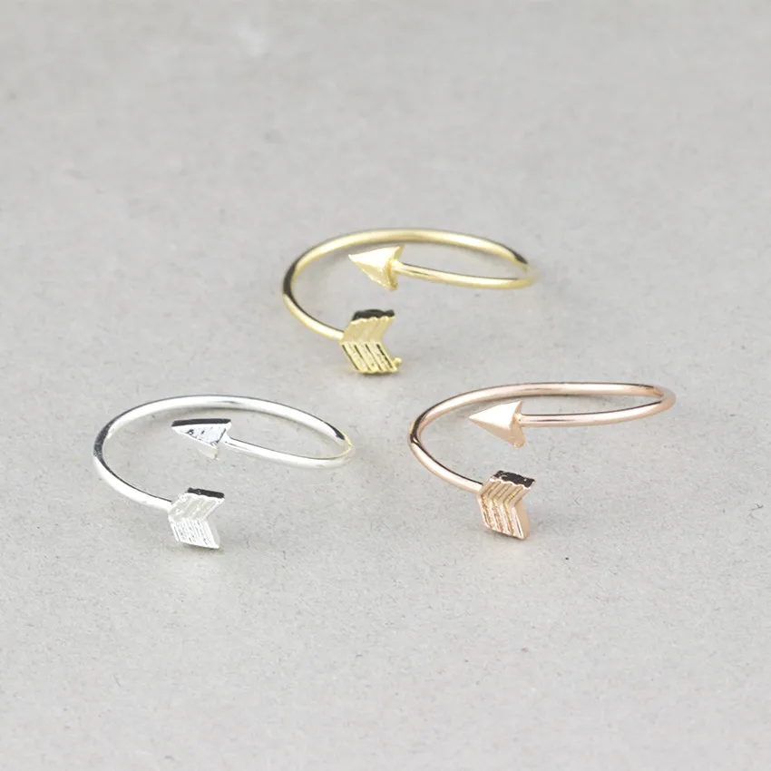 Великолепная сказка Bague Femme большие скидки One Direction Arrow Кольца для Для женщин панк ювелирные изделия регулируемый Медь Золотое кольцо Для мужчин anillos