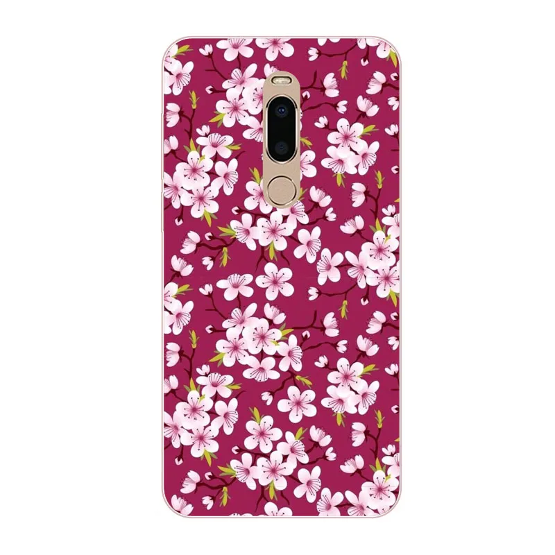 meizu note 8 Case Silicon Colorful flower Painting Soft TPU Back Cover for m8 Phone protect cases shell |