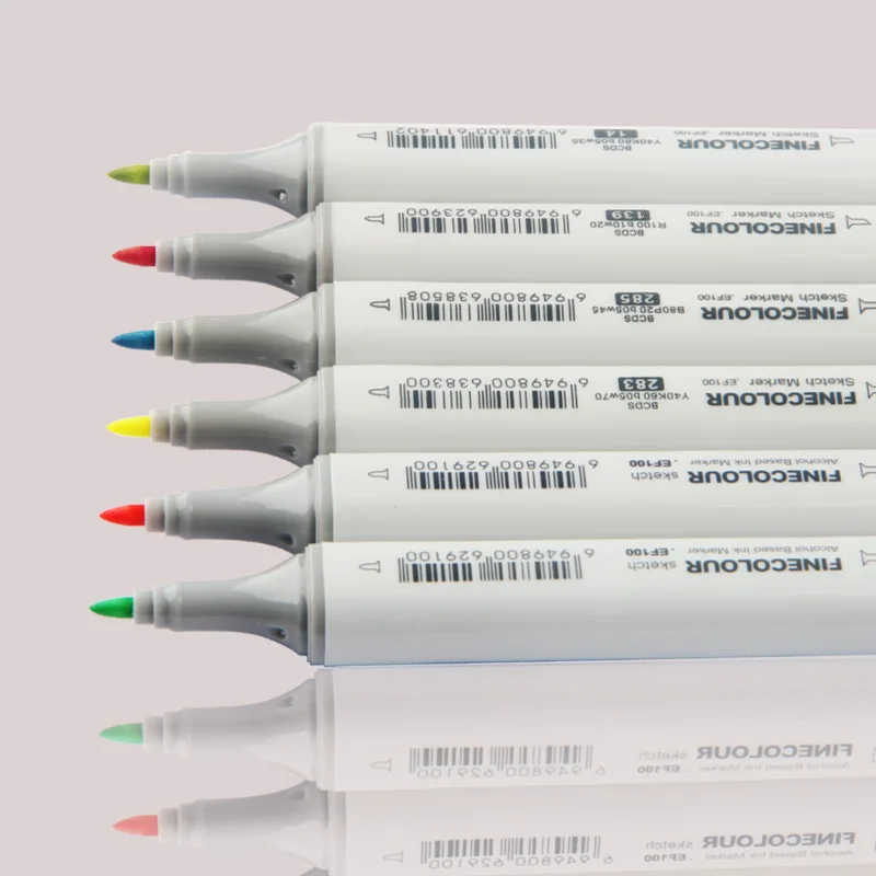Finecolour EF100 3 шт. набор ручек для набросков, Цвет Архитектура школьная на спиртовой основе Manga маркер Цвет es Маркер для белой доски для рисования