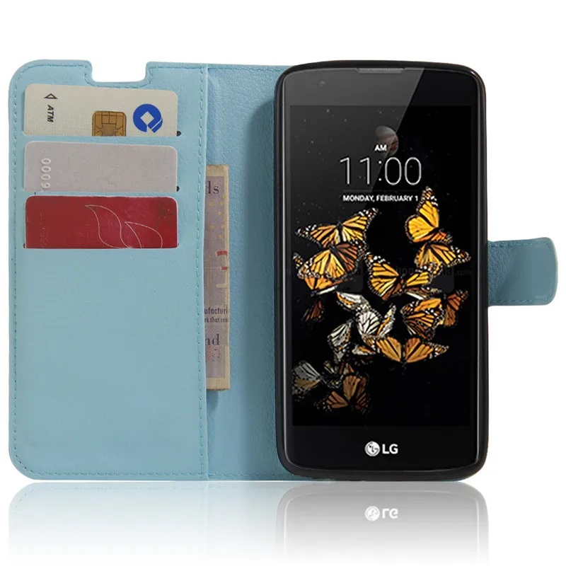 Кожаный чехол книжка для LG K8 бумажник Lte K350 K350E K350N 5 0 дюйма мобильный телефон