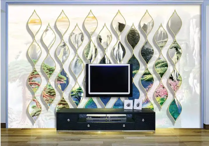 Пользовательский 3D-обои с рельефным стерео-абстрактным фото для улучшения дома в гостиной.