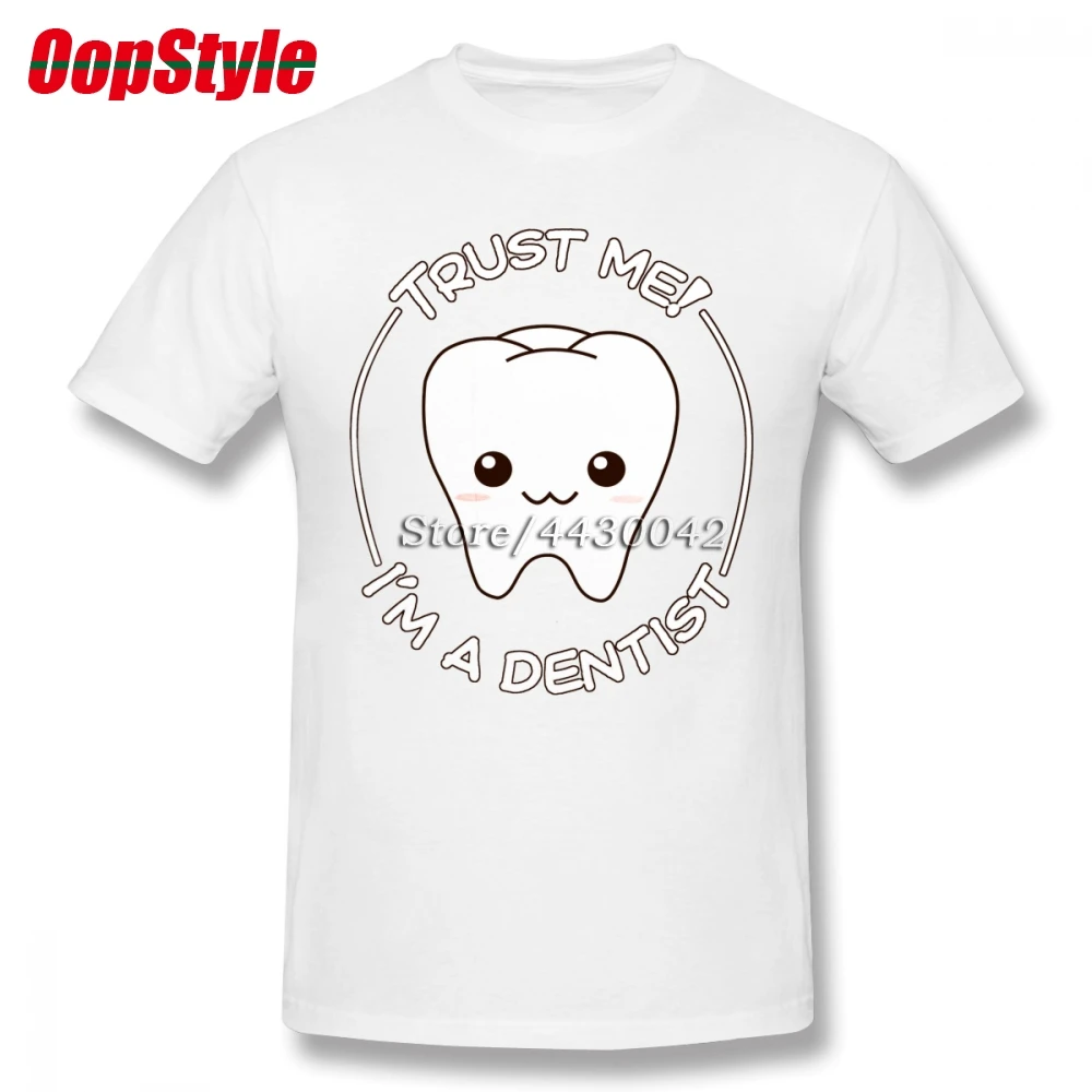Мужская хлопковая футболка Funny Tooth Trust A Dentist большие размеры 4XL 5XL 6XL Camiseta | одежда