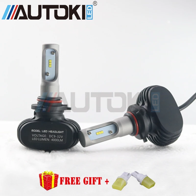 Autoki S1 50W CSP чип Автомобильный светодиодный головной свет H4 H7 H11 H13 9005 9006 8000LM 6500K