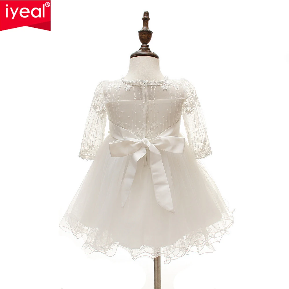 IYEAL 1 год для маленьких девочек платье на день рождения 2018 вечерние крестины дня