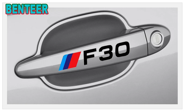 4 шт./лот Новый E30 E34 E36 E39 E46 E60 E90 F01 F02 F10 F20 F30 F48 F87 Логотип Автомобильной дверной ручки