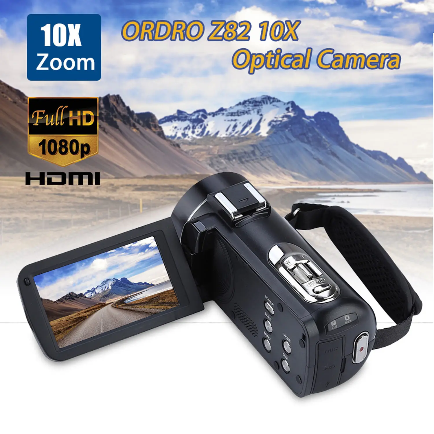 Ordro hdv z82 3.0 дюймов TFT ЖК дисплей Сенсорный экран 1080 P HD видеокамера Горячий башмак
