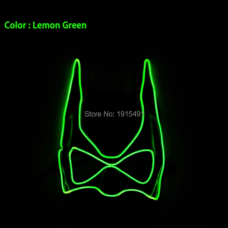 Высококлассная неоновая светящаяся полоска для Хэллоуина маска Бэтмена фильма