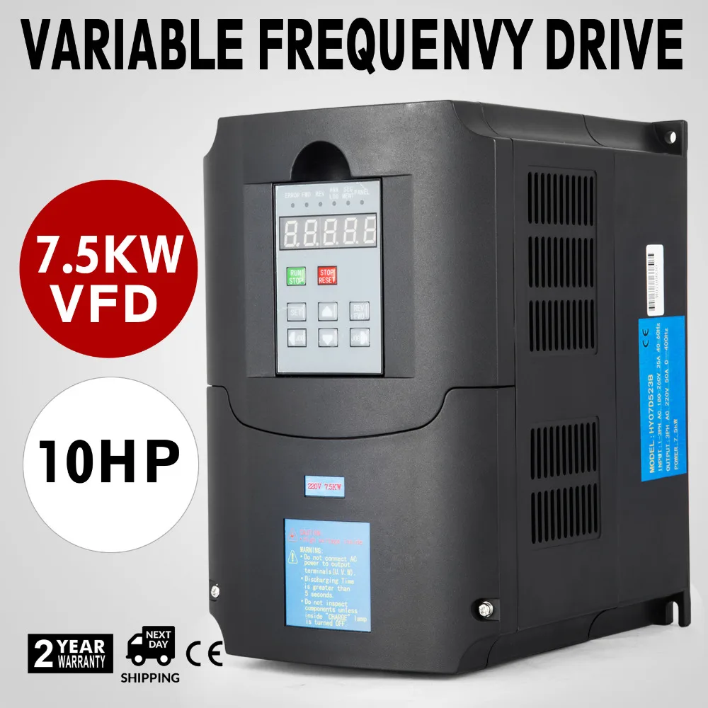 VEVOR Factory 10HP 34A 220-250V 7.5KW инвертор с переменной частотой | Инструменты