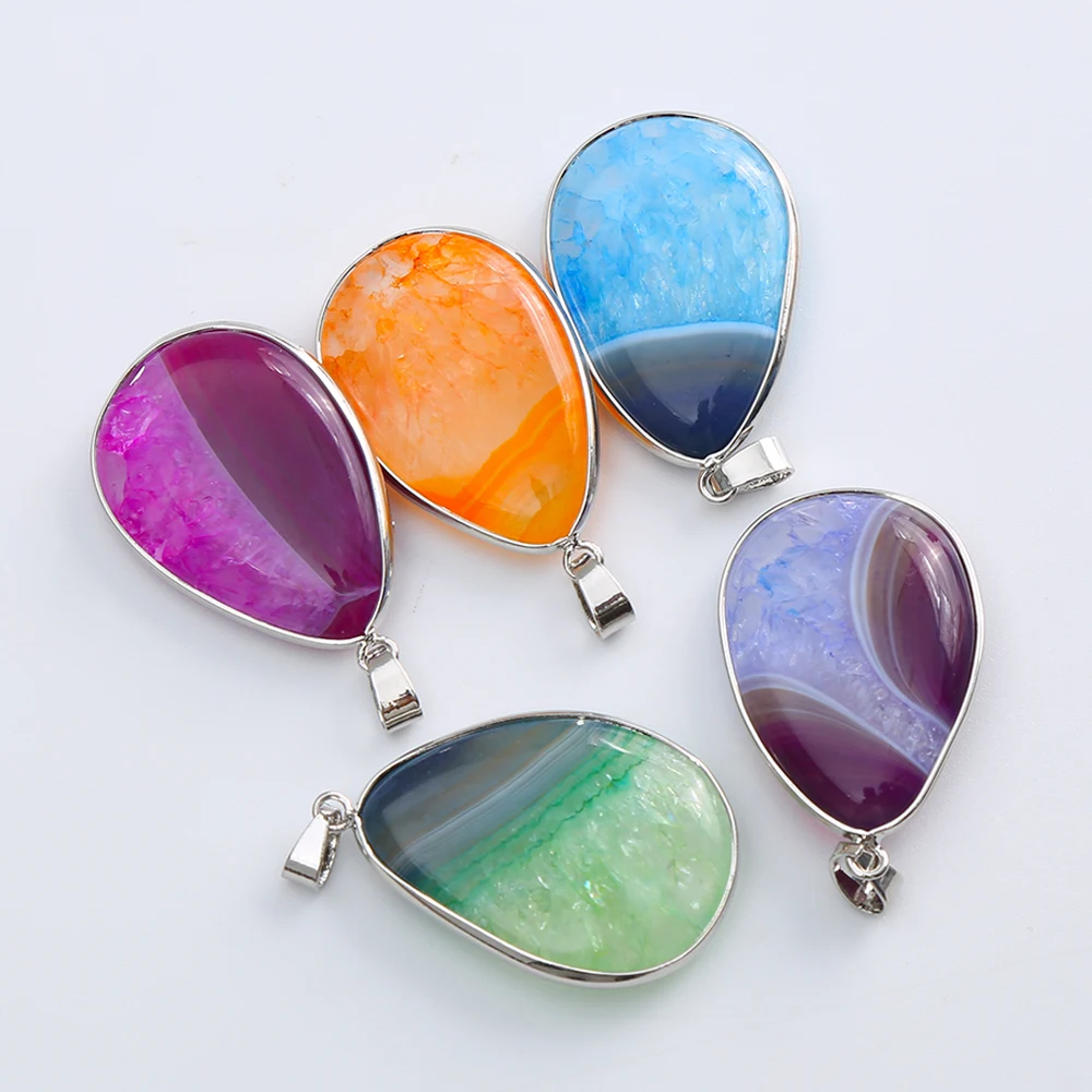 5 шт. женские Овальные Подвески из натурального камня|stone pendant|natural stone pendantstone pendant