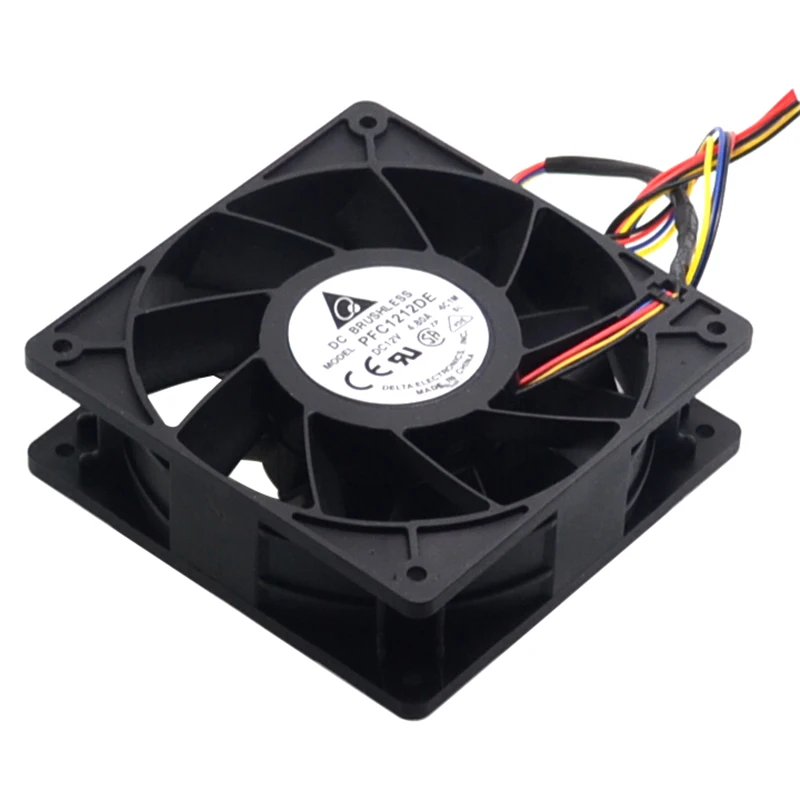 12V 12038 4.8A PFC1212DE супер большой объем ветра и двойной шарикоподшипник насильственные 4-провод вентилятора
