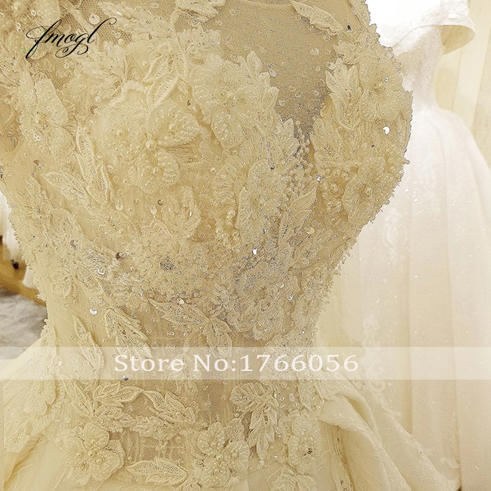 Fmogl Vestido De Noiva винтажные Свадебные платья с длинными рукавами 2019 круглый вырез