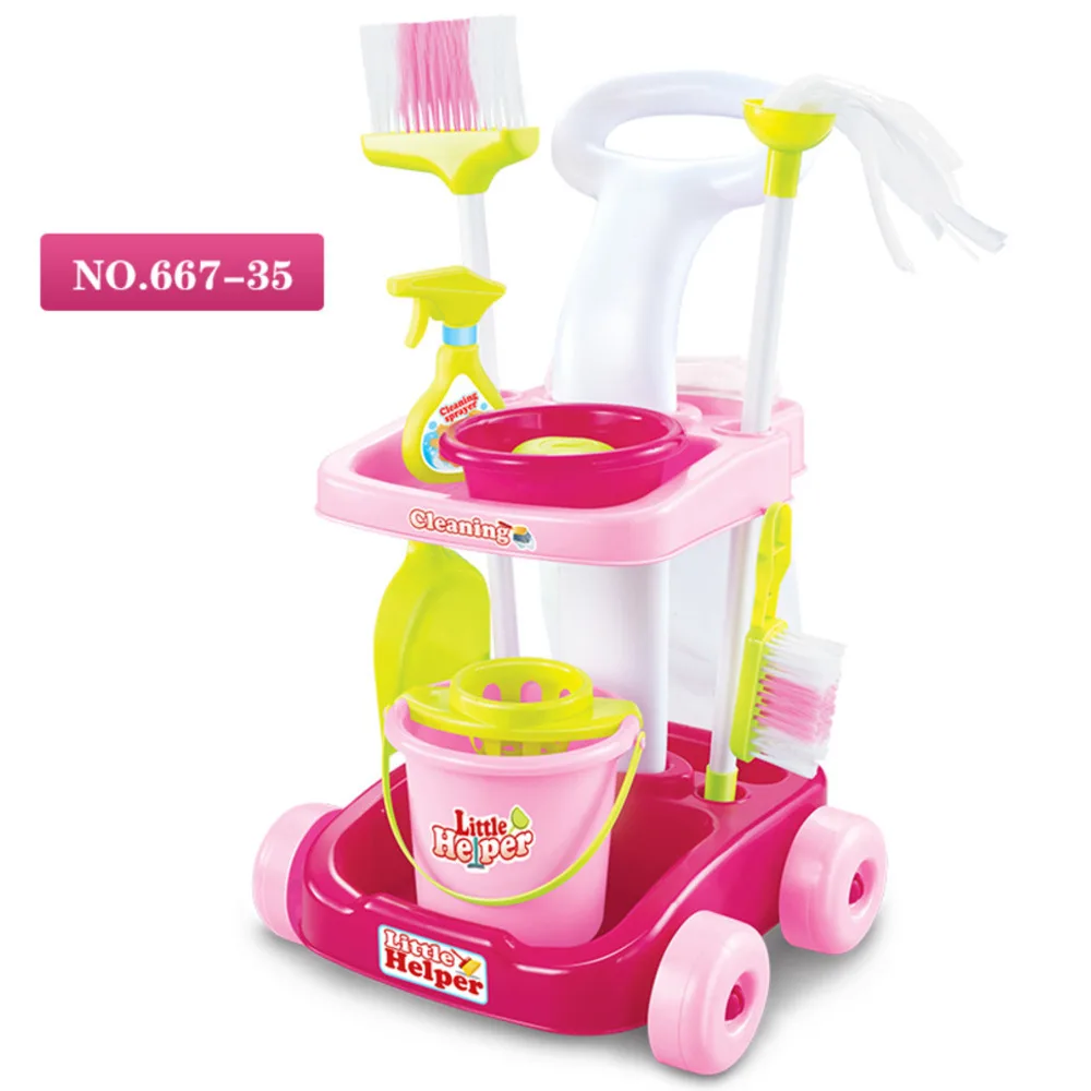 Simulation Children Clean Toys Cleaning Sweep The Floor Bucket Mop Girl Tool Baby House Suit | Дом и сад