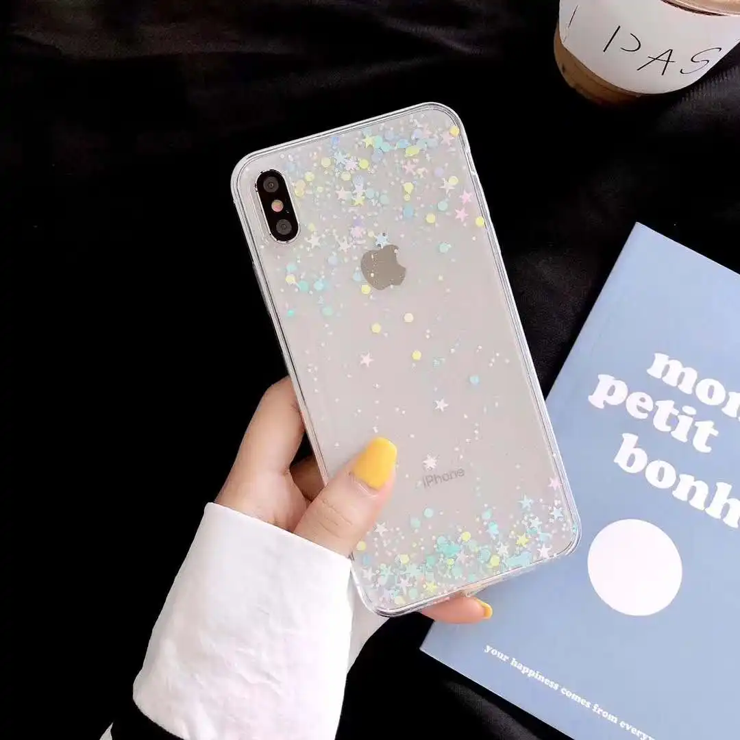 Роскошный чехол из фольги для Xiaomi 8 Lite 8SE 9 Redmi 5 Plus Note 5 6 7 Pro, мягкий чехол с блестками