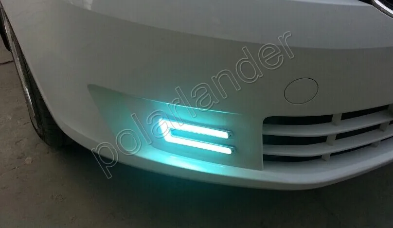 

free shipping COB 2pcs White COB LED car Daytime Running Driving Light 12V Head Lamp Car Styling high brightness