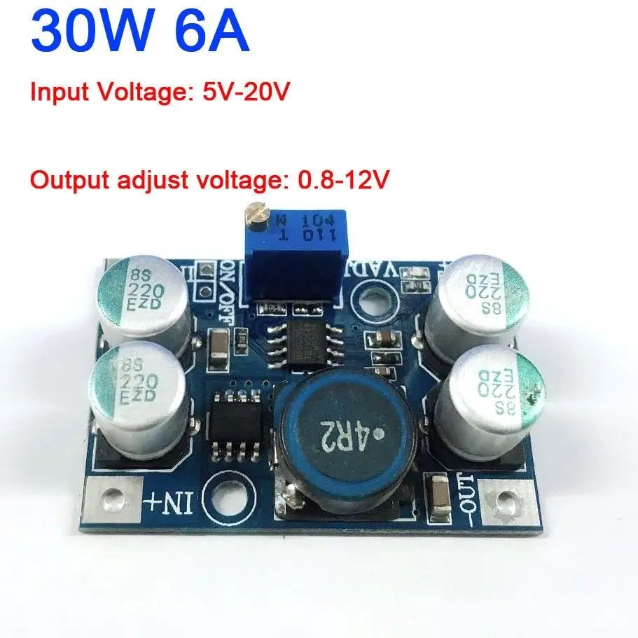 30 Вт 6A DC-DC понижающий преобразователь Мощность 5 v-20 V до 0 8-12 19 12 9 3 3В Напряжение