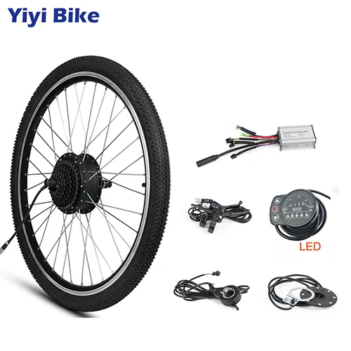 20inch LED kit Комплект для электрического велосипеда 48 в 500 Вт бесщеточный мотор-ступица 20 24 26 дюймов задний мотор колеса для электрического велосипеда BLDC контроллер KT LCD3 - Цвет: 20inch LED kit
