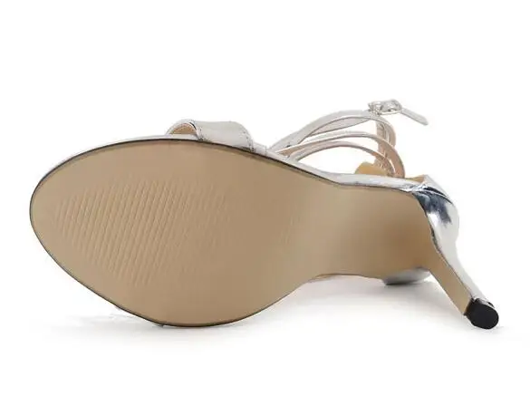 MANMITU4-Free доставка 2017 sexy летние каблуки сандалии женщин обувь дамы полос слайды