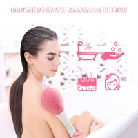 2 in 1 waterproof electric bath brush rechargeable body cleansing brush massage home hotel shower clean spa system health care