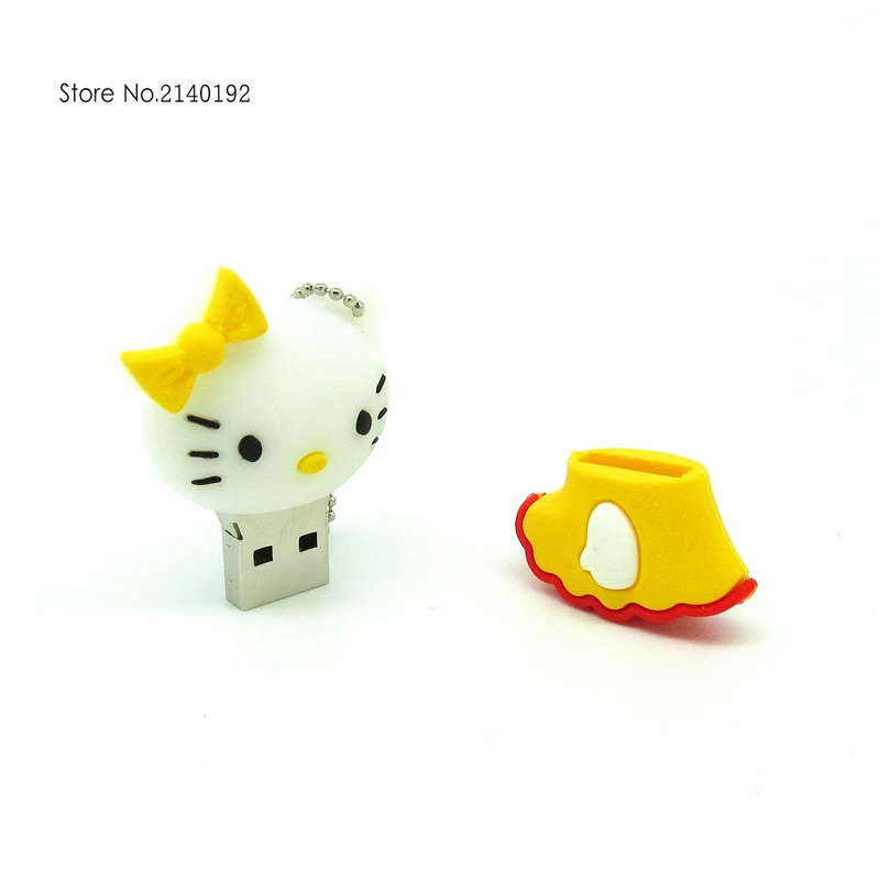Красивая мини-флешка с рисунком кота usb hello ручка котенком 2 0 флеш-накопитель 4 ГБ 8