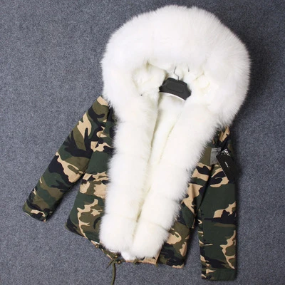 OFTBUY зимняя женская куртка из натурального меха, парка с воротником из натурального Лисьего меха, розовая короткая куртка с подкладкой из искусственного меха, модная уличная одежда - Цвет: 19
