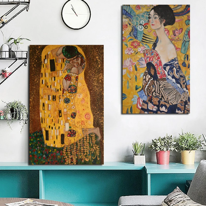 The Kiss By Klimtes холст картина печать гостиная домашний декор Современное украшение