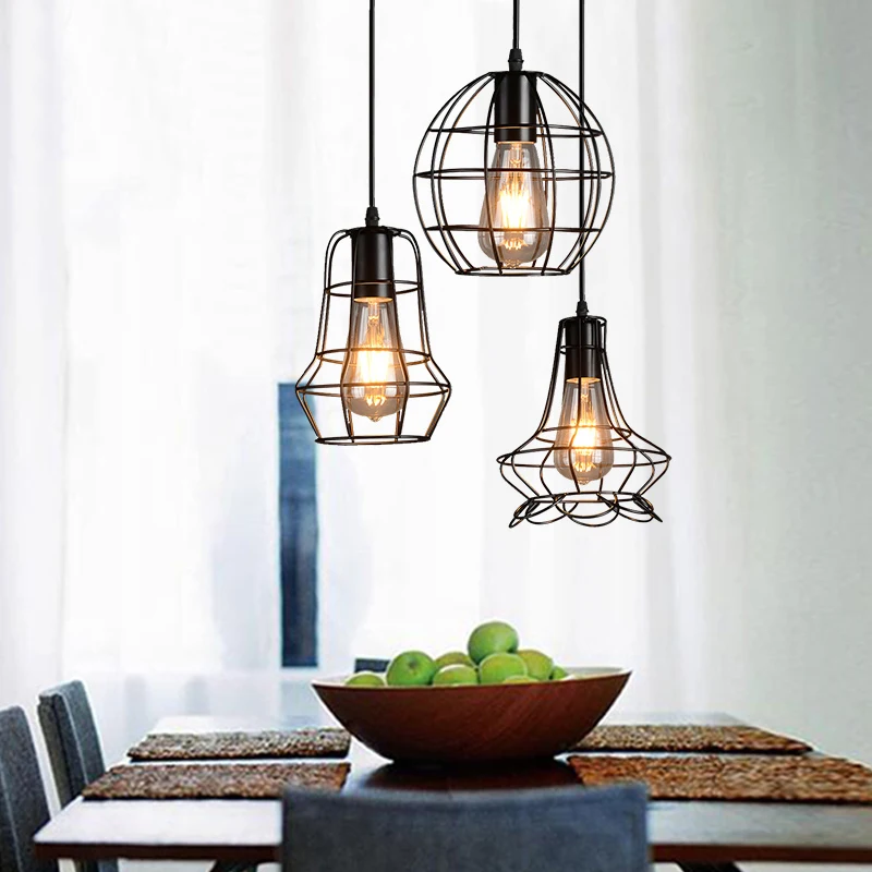 Лофт американский Железный склад промышленная ветровая маленькая люстра в