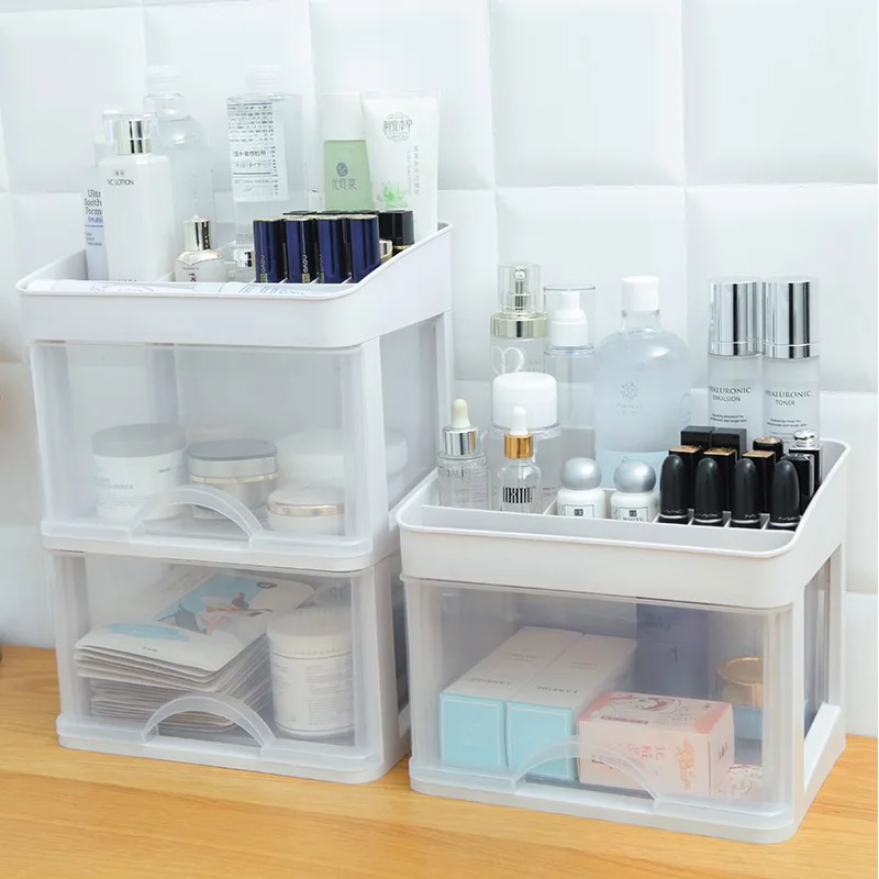 Органайзер для макияжа пластиковый ящик хранения косметики чехол ювелирных