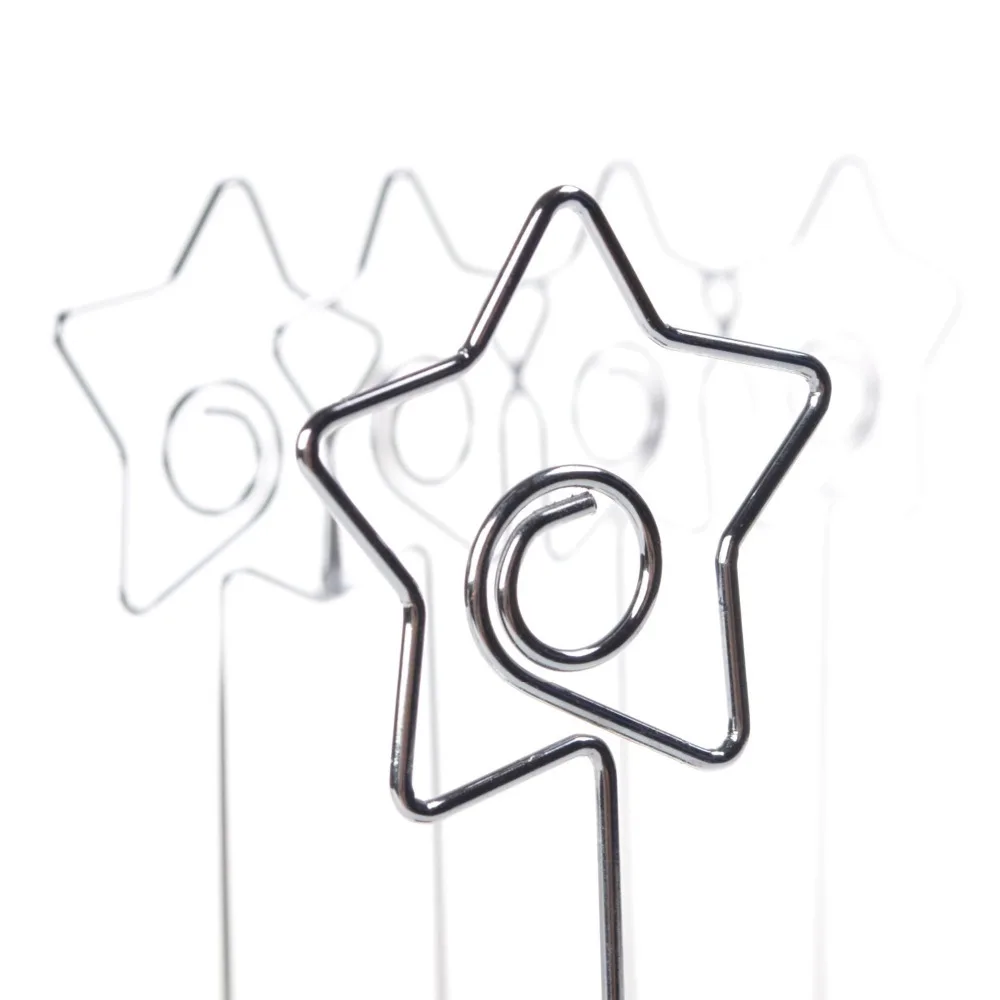 5 шт. держатель для заметок с зажимом в форме звезды Застежка Для Отображения