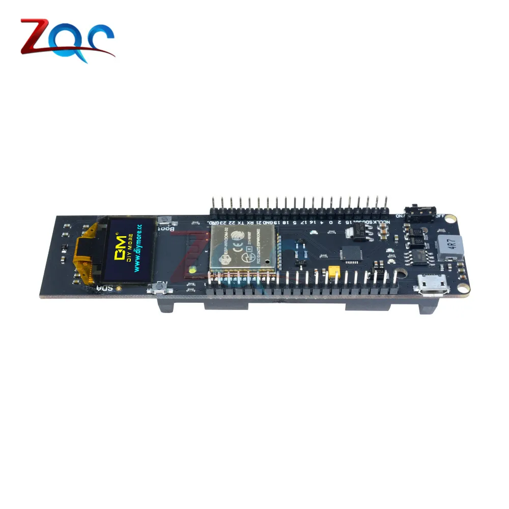 0,96 дюймовый oled-дисплей 18650 литиевая батарея WiFi Bluetooth щит ESP32 ESP-32 ESP8266 CP2102 модуль макетной платы