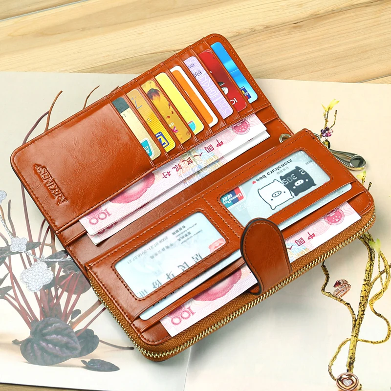 Королевский Стиль Кошелек для Женщин Из Натуральной Кожи Женщины Кошельки