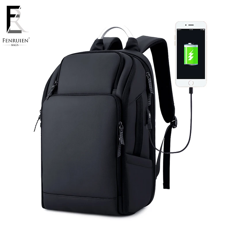 FRN многофункциональный мужской рюкзак для ноутбука 17 дюймов с usb зарядкой, водонепроницаемый рюкзак большой емкости, рюкзак для путешествий с защитой от кражи, мужской рюкзак