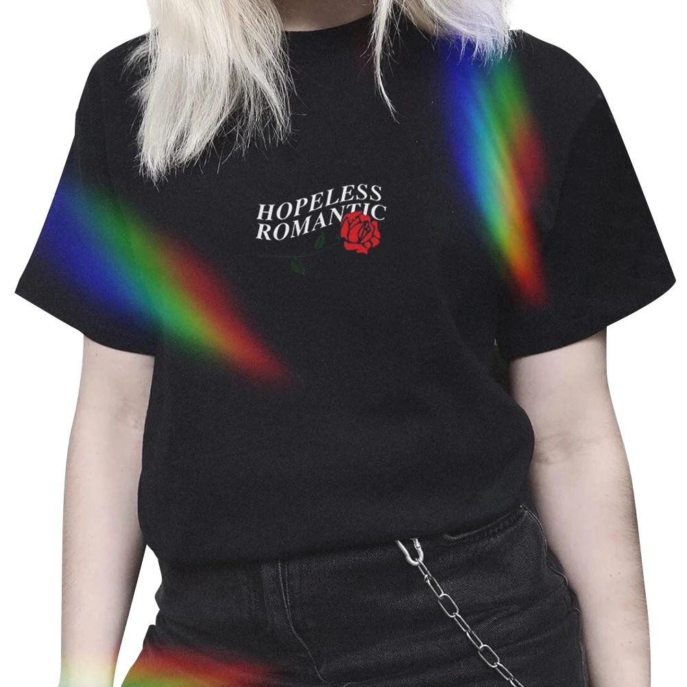 Женская Повседневная футболка с коротким рукавом и круглым вырезом уличная