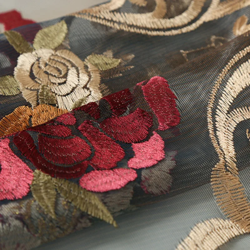 Вышивка Тюль пряжа отвесные занавески s для гостиной спальни Италия кашемир