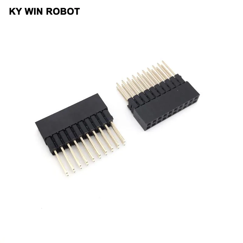 5 шт. PC104 20 Pin 2x10 2 54 мм Шаг Женский двойной прямой ряд штырьков позолоченная