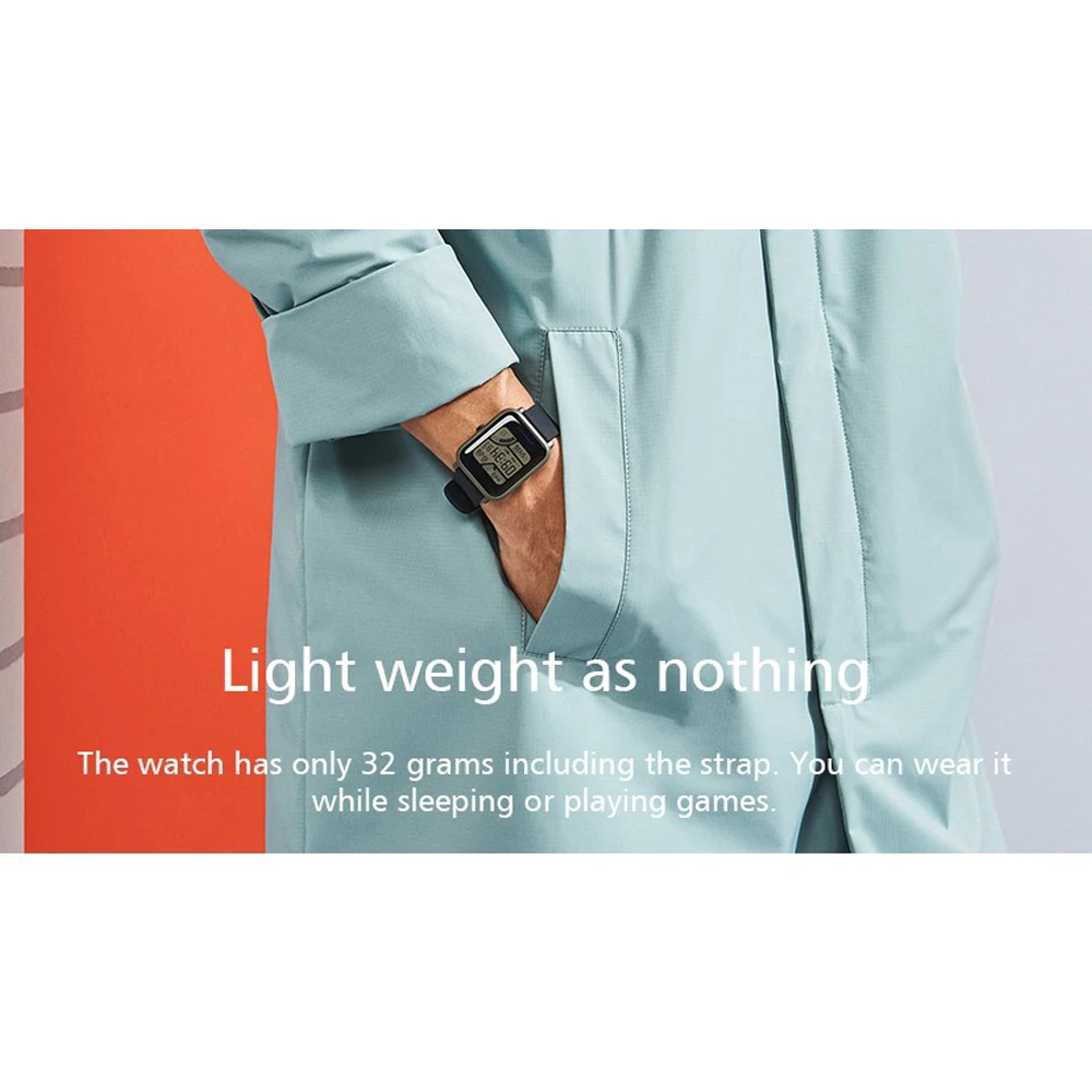 Оригинальные Смарт-часы Xiaomi Amazfit Bip, фитнес-трекер, gps, умные часы, IP68, водонепроницаемые, 45 дней, срок службы батареи, пульсометр
