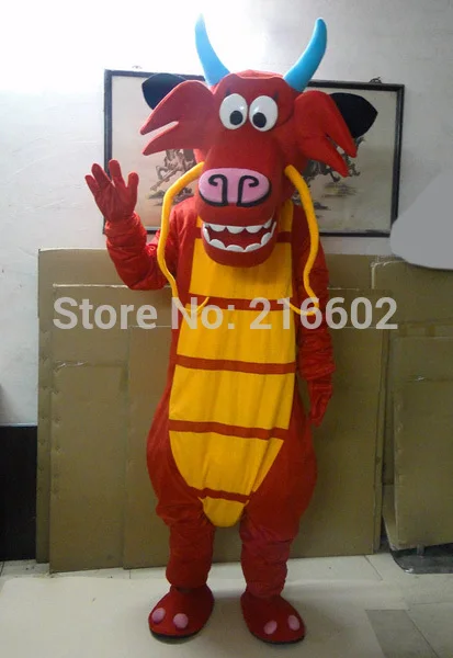 2017 High quality Mushu dragon mascot costumes for sale Costume Character Cosplay Free Shipping | Тематическая одежда и