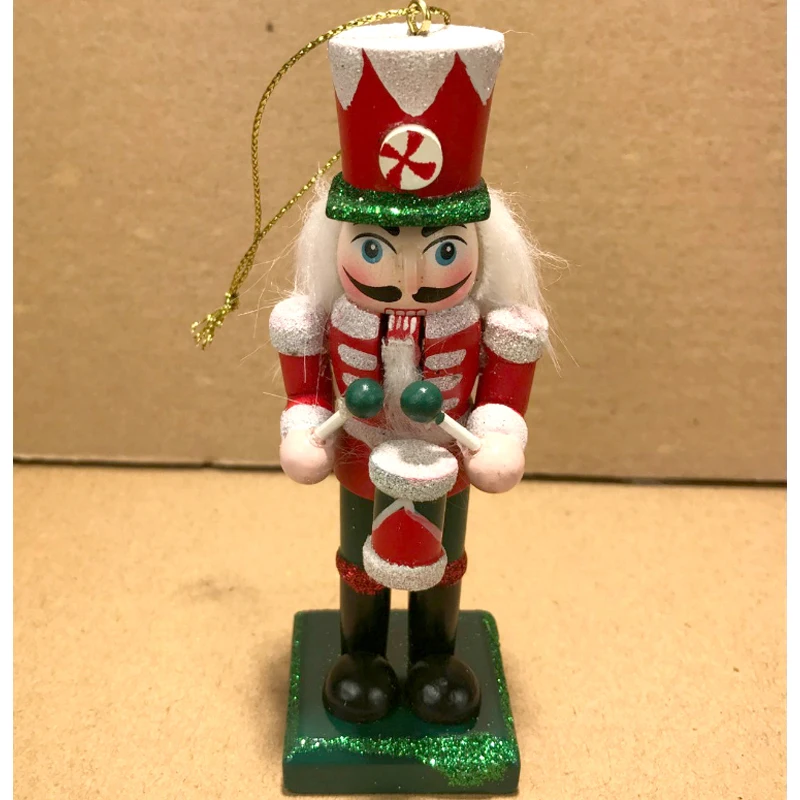 

new hot wood doll doll 11CM walnut clip puppet furnishings toy Christmas tree pendant children Christmas gift HT109