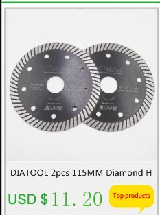Diatool 115 мм Diamond горячего прессования Узкое Лезвие Turbo 10 мм высота сегмента Резка диски быстро Резка Скорость