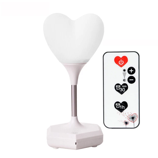 remote white Светодиодная Usb зарядка, декоративный светильник, ночник, дистанционный, новинка, для детей, 3D, любящее сердце, атмосферный светильник, прикроватный, подарок для девочек, сенсорный, blub - Испускаемый цвет: remote white