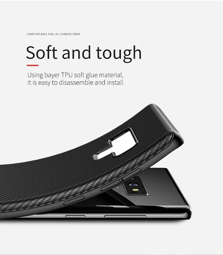Для samsung Note 9 Чехол IPAKY Note 8 S8 S9 S10 Гибридный Силиконовый противоударный мягкий чехол из углеродного волокна для samsung Note 9 чехол