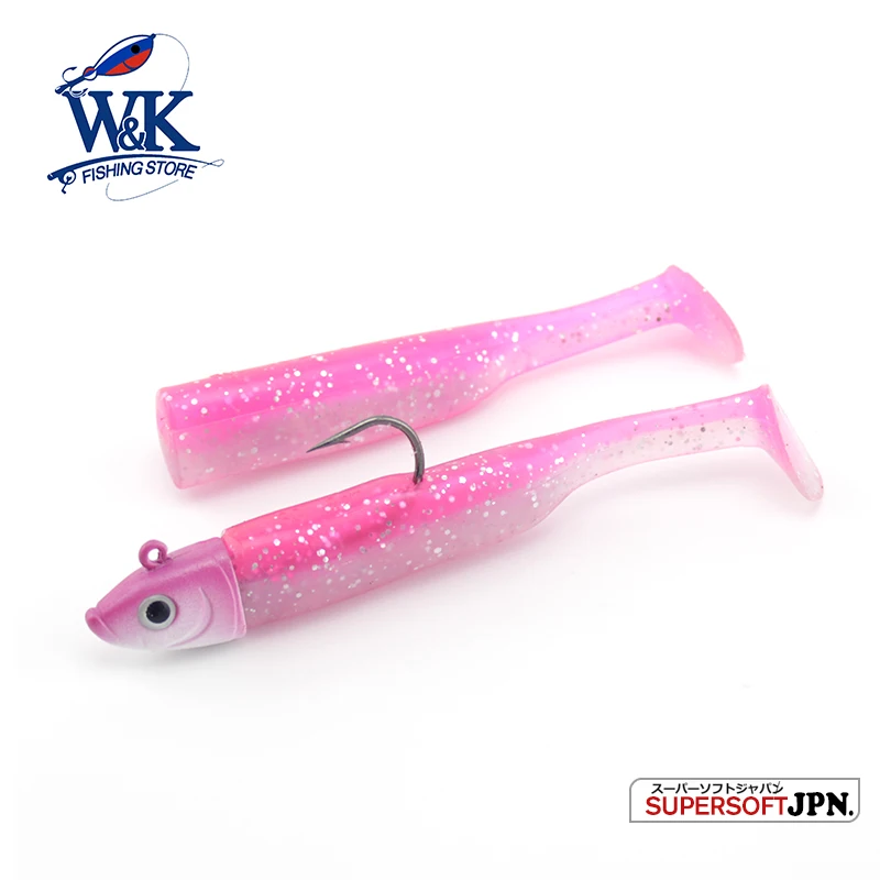W&K Brand Soft Lure 9cm/22g Jig Head 3/0 22g Ultimate Inshore Bait And Boat Fishing For Code Seabass J1701|fishing lure|soft baitssoft lure |