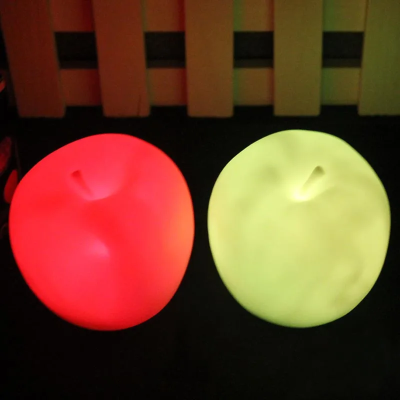 Декоративное украшение для новогодней вечеринки в форме яблока меняющее цвет