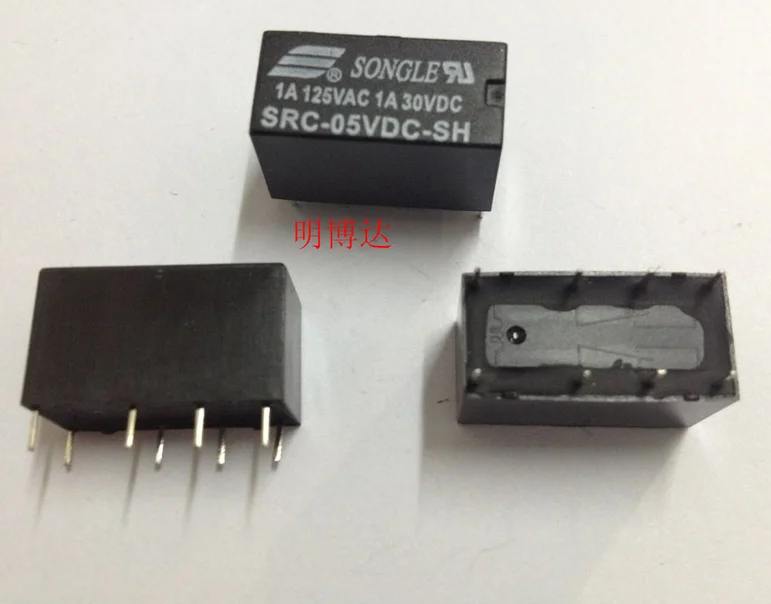 Бесплатная доставка 100% новое оригинальное реле 10 шт./лот SRC-05VDC-SH 5В 1А 8PIN |